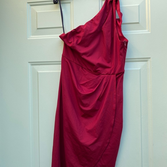 Zalalus Women's Sexy One Shoulder Bodycon Formal Summer  Dress red size small - Picture 7 of 7